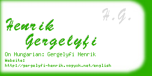 henrik gergelyfi business card